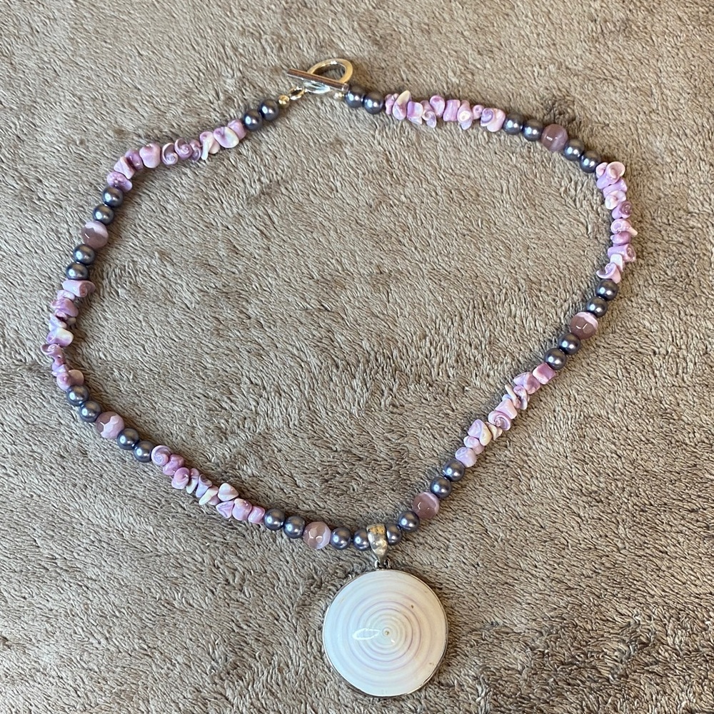 Hand made shell and beaded necklace